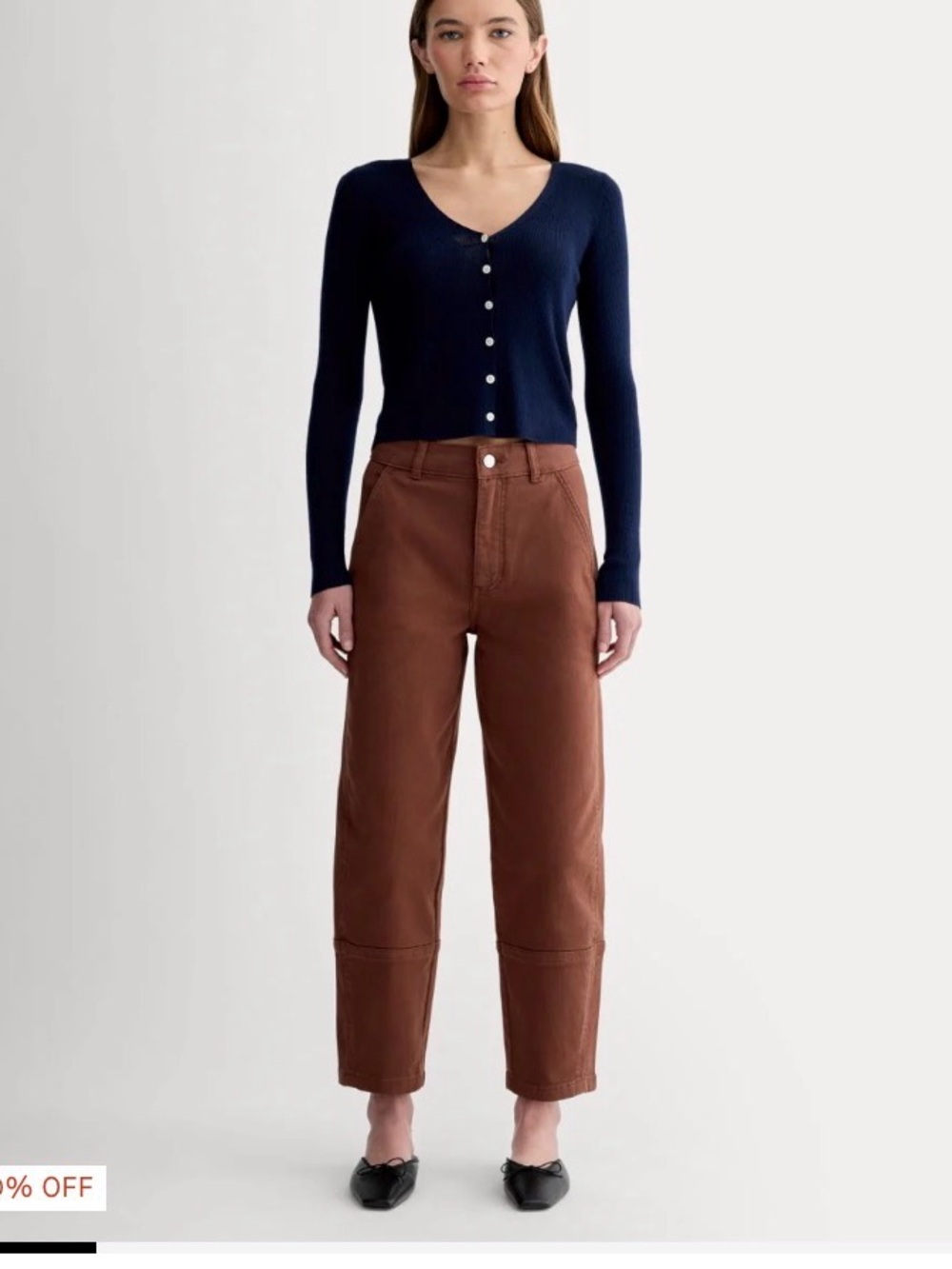 Everlane Women's Utility Barrel Pants Rosewood color